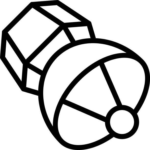 轨道卫星图标轮廓风格图片下载