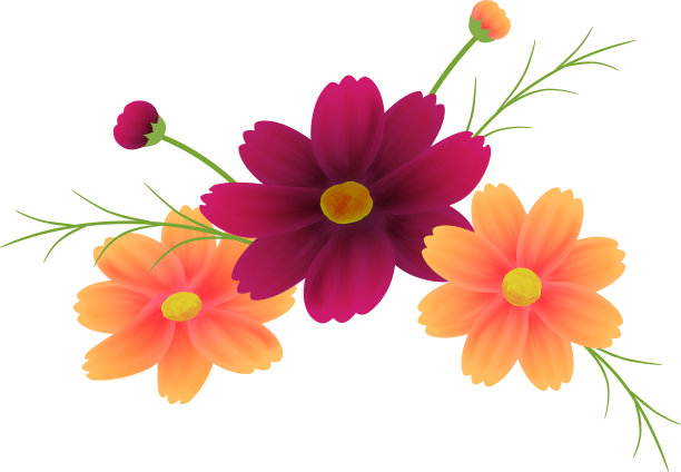 卡通秋季形象的橙色宇宙和巧克力宇宙图片下载