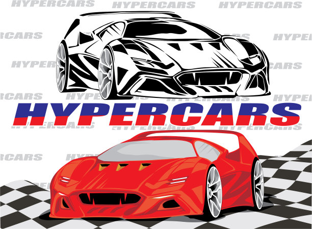 掠夺性的超级跑车在赛车的背景中图片下载