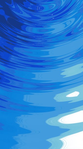 蓝色抽象圆形水面波背景图片下载