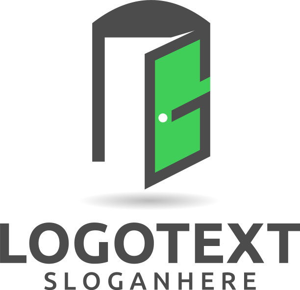 摘要温室开门标志设计图片下载