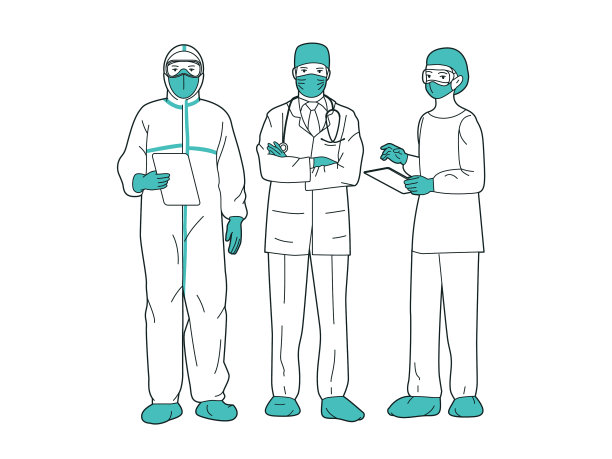 专业医生和护士一起摆姿势图片下载