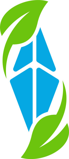 钻石与叶子标志设计模板创意图片下载