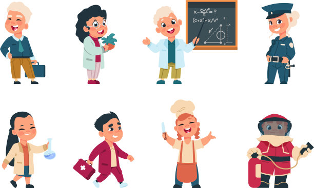 儿童专业卡通可爱的孩子穿着图片下载