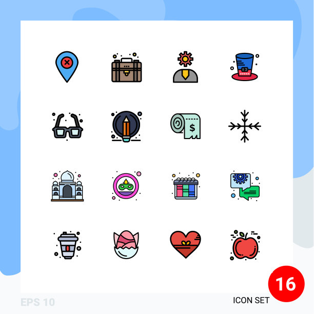 在网格上设置16条平面颜色填充线图片下载