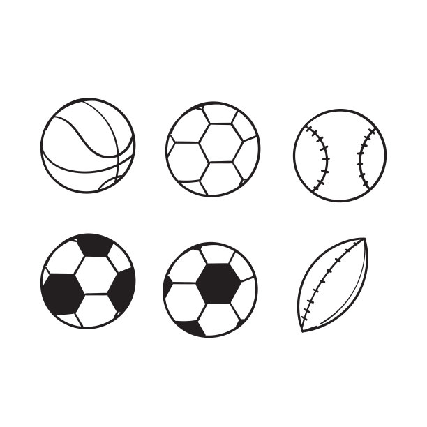 手绘涂鸦运动球收集插图图标孤立图片下载