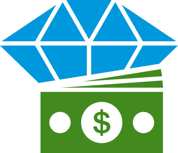 钻石配钱标志设计模板创意十足图片下载