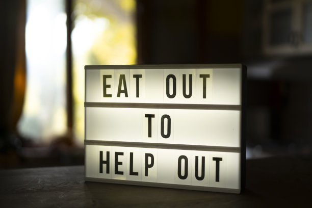 发光的灯箱与标志图片下载