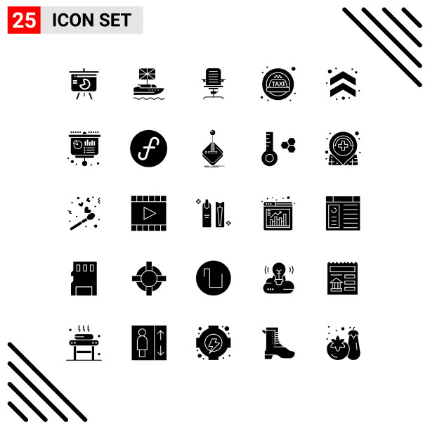 现代设置了25个立体象形文字和符号等图片下载
