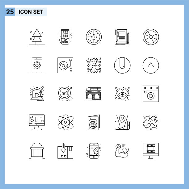 25个通用线符号象征着生物图片下载