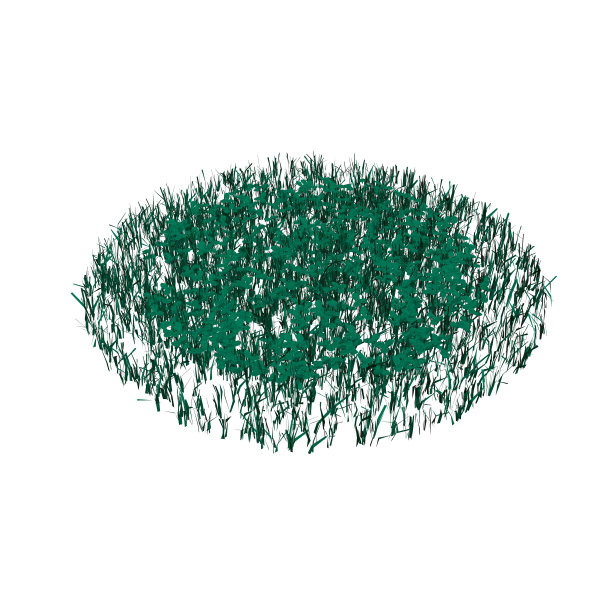 绿草孤立在白色的背景上。一圈绿草。等距视图。矢量图图片下载