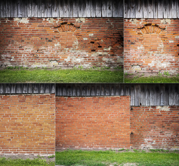 以红砖墙为背景的图像集合图片下载