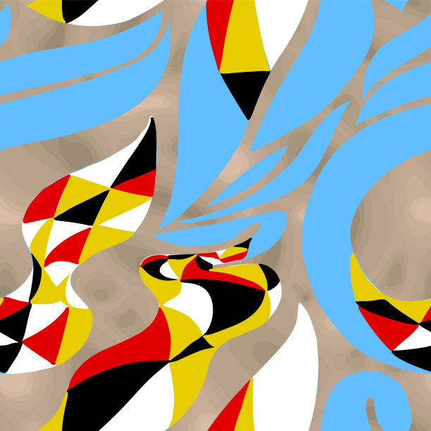 抽象无缝图案波浪形装饰图片下载