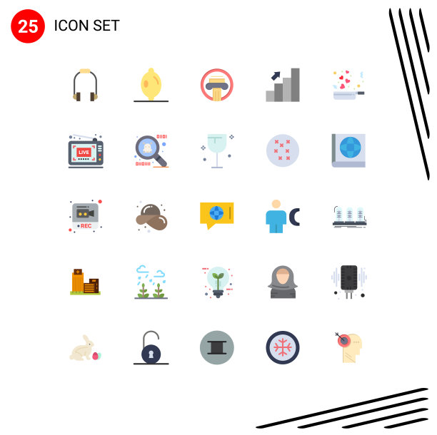 股票图标包25行符号和符号图片下载