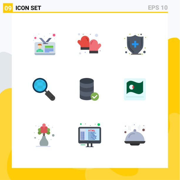 9种适用于网络和移动的通用平面颜色图片下载