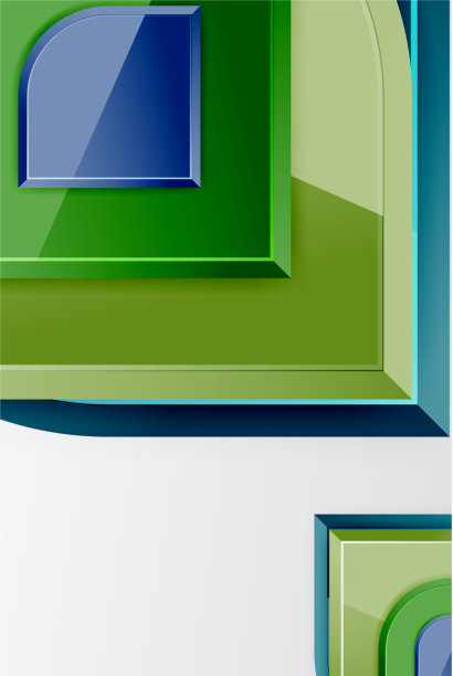 光滑的玻璃方块与圆形元素几何图片下载