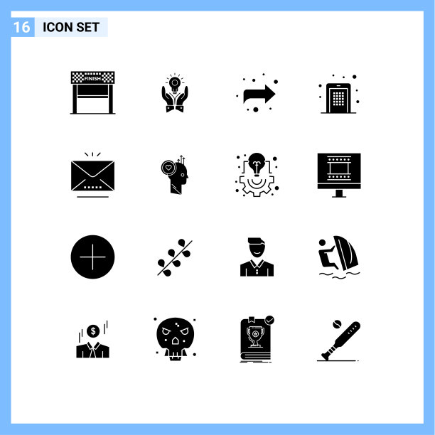 移动界面立体字形设置16个象形文字图片下载