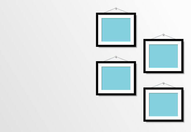 为照片或挂在墙上的照片设置空相框。图片下载