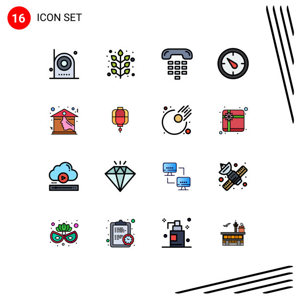 股票图标包16行符号和符号图片下载