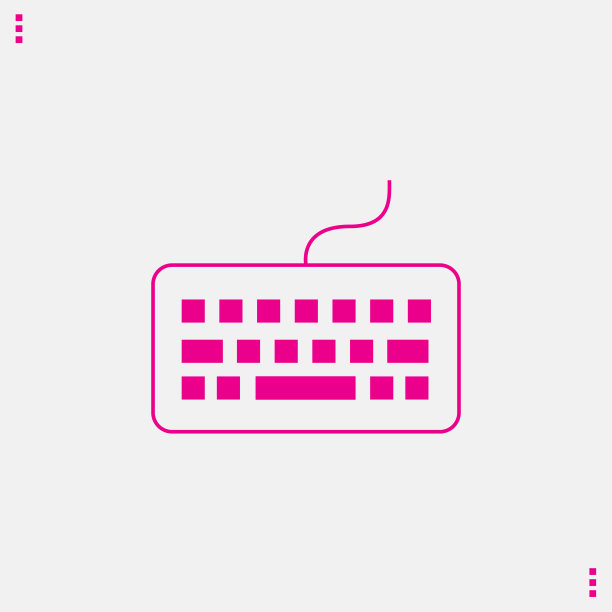 键盘线图标上的白色背景图片下载