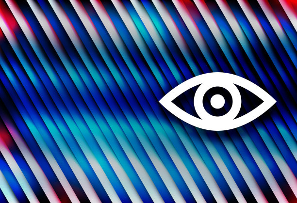 眼睛图标彩色明亮的运动背景插图图片下载