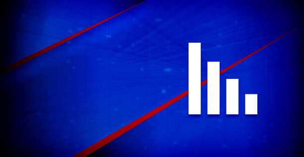 统计下来图标优雅的建筑设计蓝色横幅插图图片下载