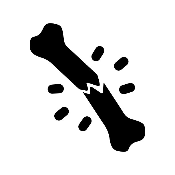 骨头，骨折，骨折黑色图标图片下载