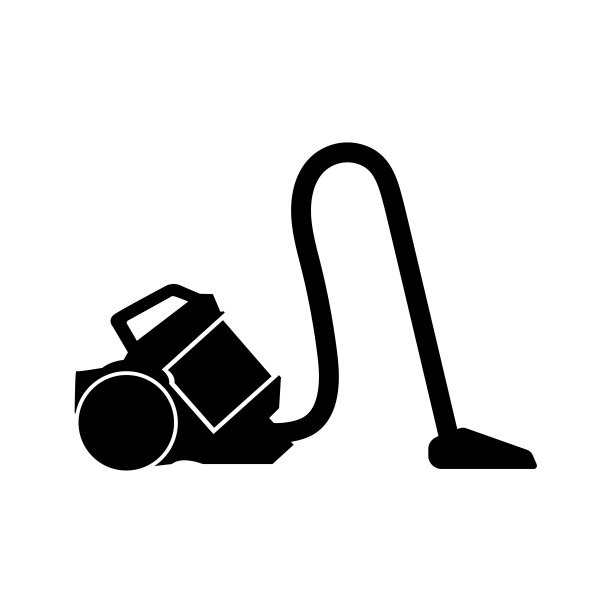 吸尘器图标，标志孤立在白色背景图片下载