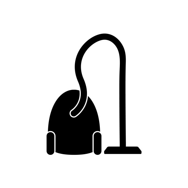 吸尘器图标，标志孤立在白色背景图片下载