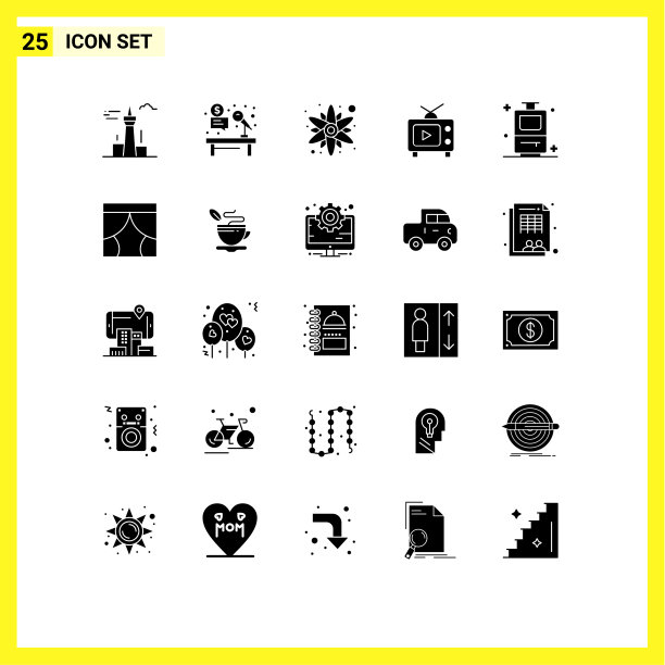 现代设置了25个立体象形文字和符号等图片下载