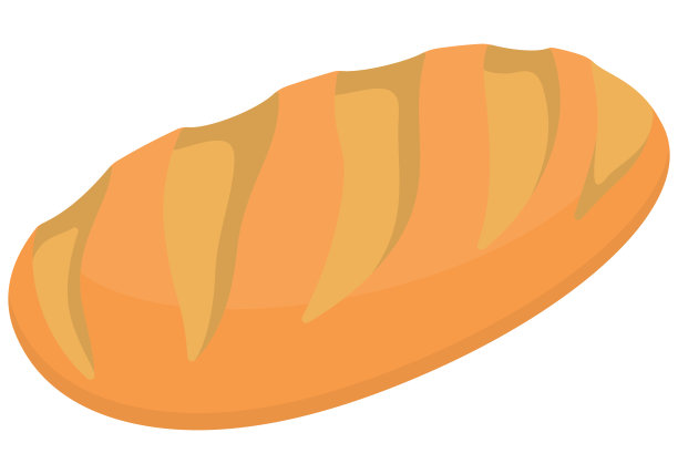 新鲜面包孤立在白色背景。图片下载