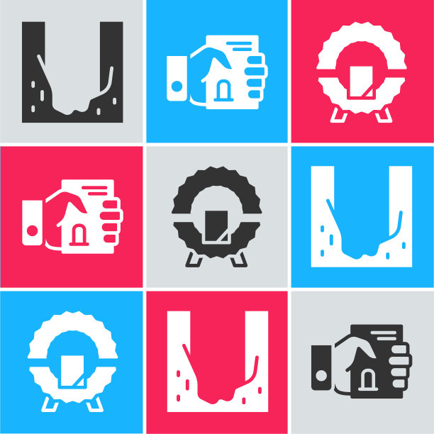 设墓园挖坟坑，手拿死亡证明和祭奠花圈。向量图片下载