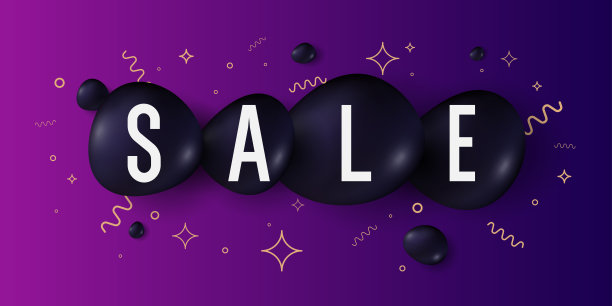 销售海报。背景上有黑色的水滴。抽象的插图。图片下载