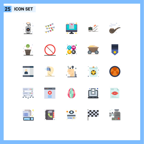 设置25个现代的UI图标符号图片下载