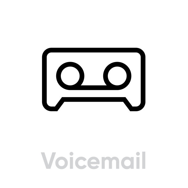 语音邮件图标可编辑线条图片下载
