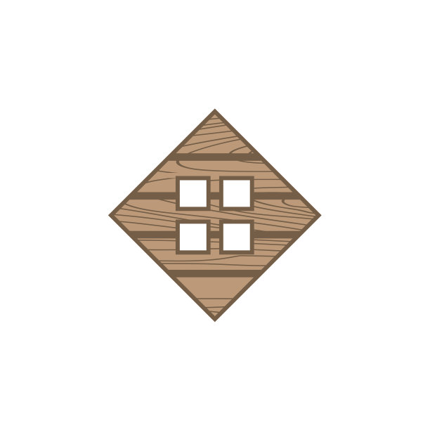 木头房子的标志图片下载