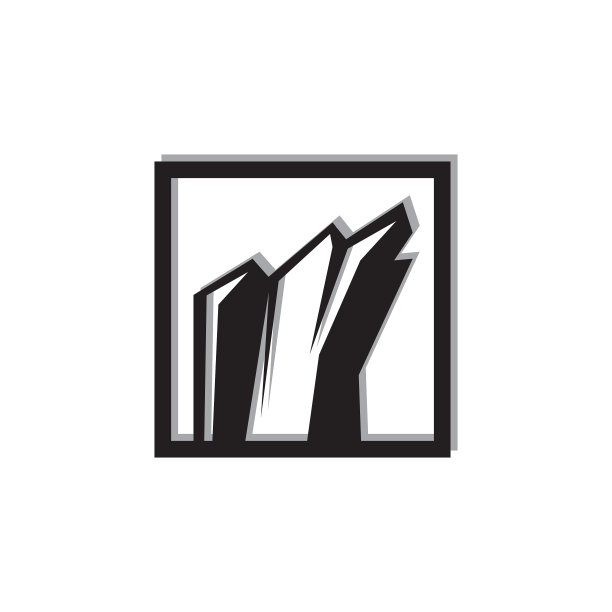 广场现代悬崖黑灰色标志图标图片下载