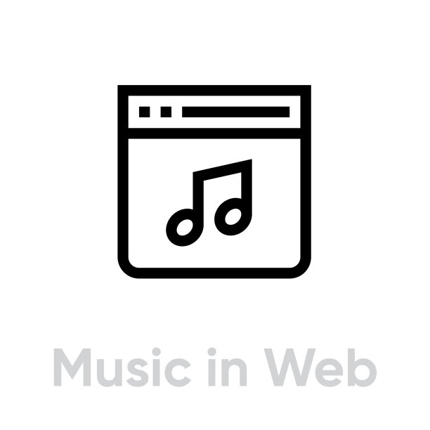 音乐在web播放器图标可编辑线图片下载