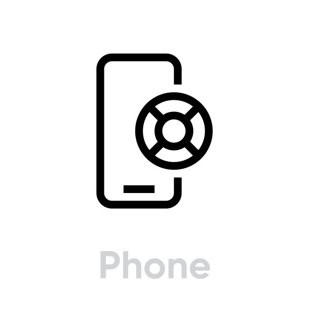 手机救生圈帮助图标。可编辑的线条矢量。图片下载