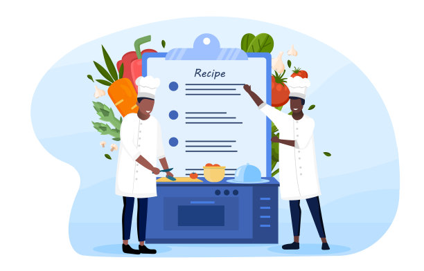 两个黑人厨师正在创造一种新的食物配方图片下载