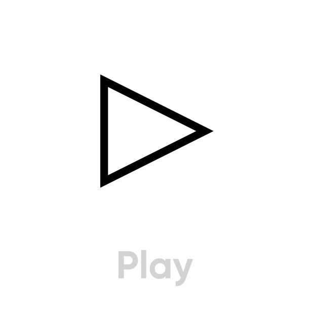 播放图标可编辑线图片下载