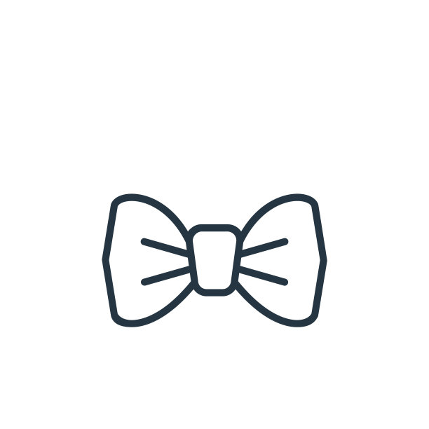 蝴蝶结矢量图标孤立的白色背景。轮廓，细线蝴蝶结图标，用于网站设计和手机，应用程序开发。细线蝴蝶结轮廓图标矢量插图。图片下载