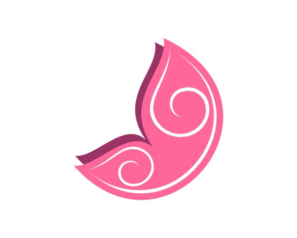 抽象粉红蝴蝶翅膀图片下载