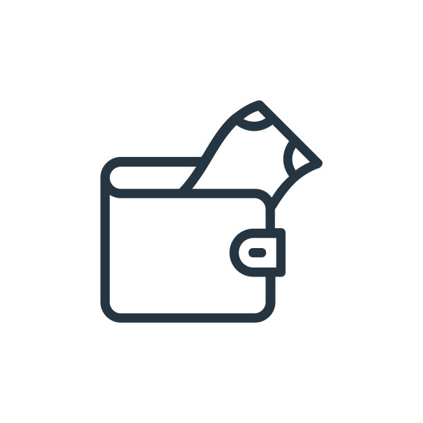 钱包矢量图标孤立在白色背景。提纲，细线钱包图标，用于网站设计和移动，应用程序开发。细线钱包轮廓图标矢量插图。图片下载