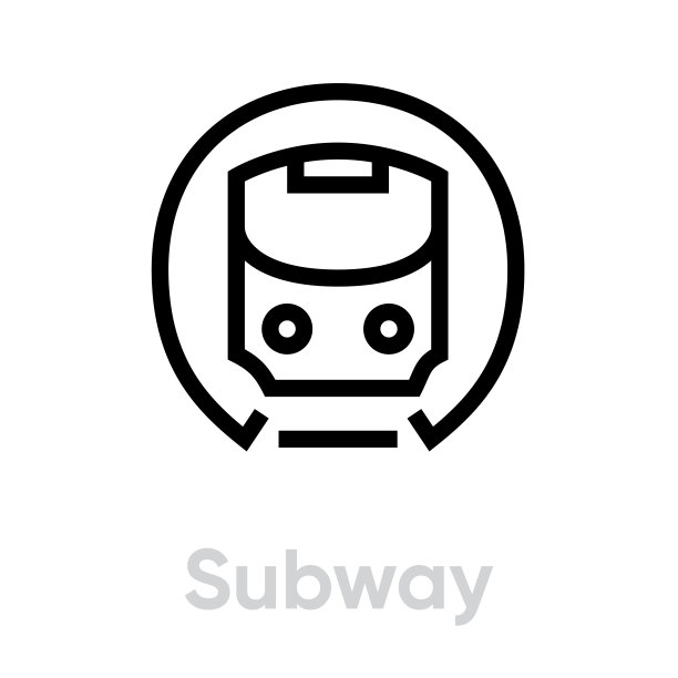 地铁图标。地铁，大众快速运输，公共交通矢量可编辑线符号图片下载