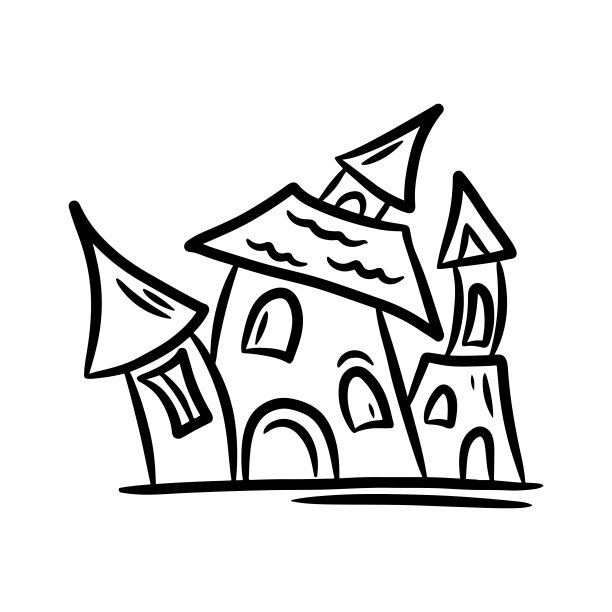 恐怖的房子。图片下载