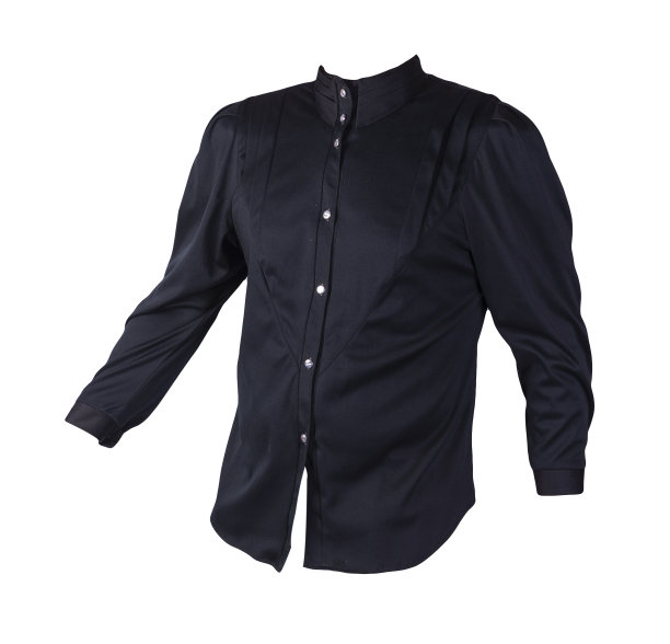 系扣衬衫，女性隔离在白色背景。夏天的衬衫图片下载