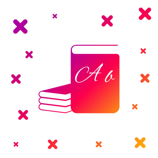 彩色ABC书图标孤立在白色背景图片下载