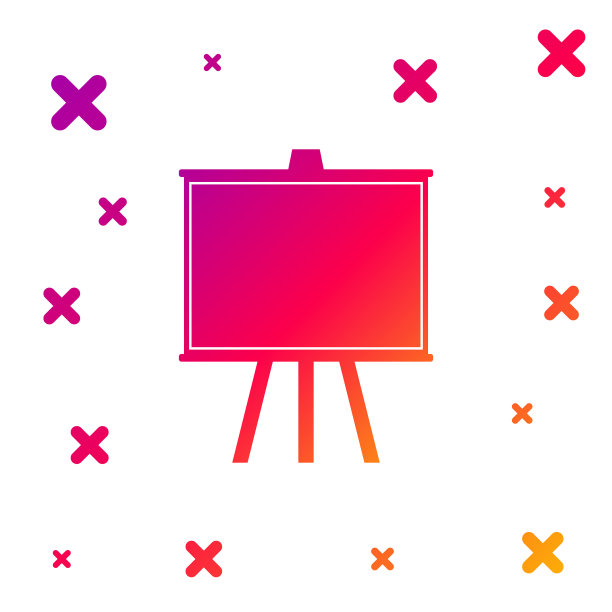 彩色黑板图标孤立在白色背景图片下载