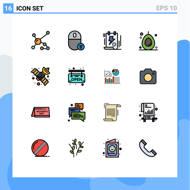 在网格上设置16条平面颜色填充线图片下载